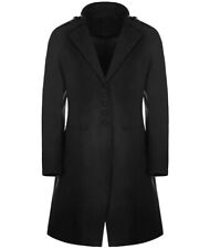 Men's Black Gothic Steampunk Long Coat Victorian Punk Rave Gentleman's Outerwear