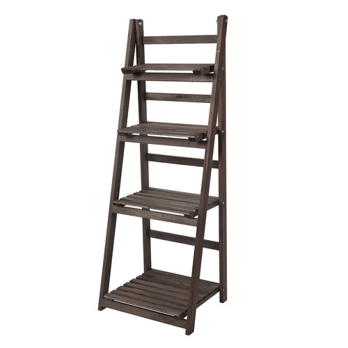 Tier wooden ladder - 4, shelf