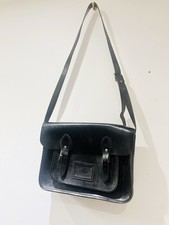 Black Leather Scholars Possibly Cambridge Satchel Company  Bag Buckle Strap