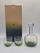 Tom Dixon Green Tank Whiskey Gift Set Whiskey Decanter & 2 Whiskey Glasses