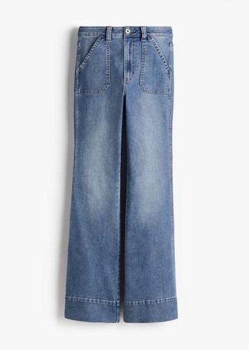 Flared high waist denim - h&m,