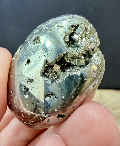 Crystal pyrite cubic - pyrite, palm