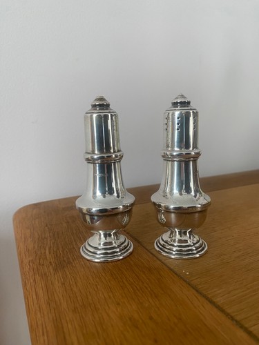 Pair antique sterling - pair,