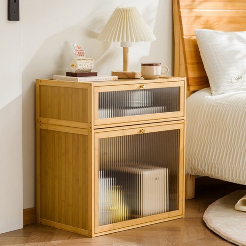 Bamboo bedside table - bamboo,