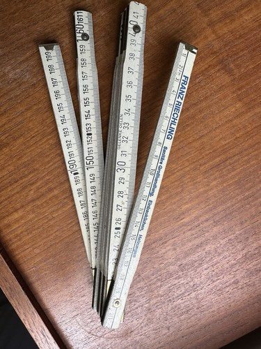 Vintage wooden folding ruler - folding,