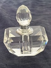 Glass Perfume Bottle with Dauber, Oval  stopper, Refillable