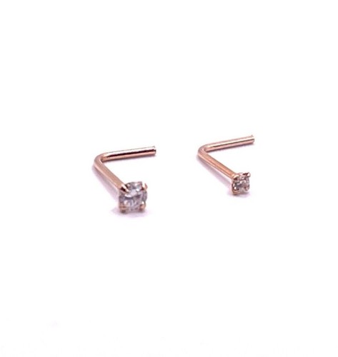 Rose gold nose stud k - gold,