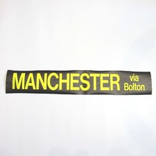 Manchester Via Bolton bus blind destination vintage original East Lancs