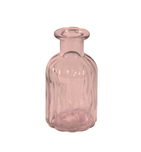 Vintage ribbed glass bud - glass,