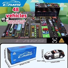 48pcs Pull Back Alloy Toy Car Set with Gift Box – Kids Racing Cars Model Vehicle