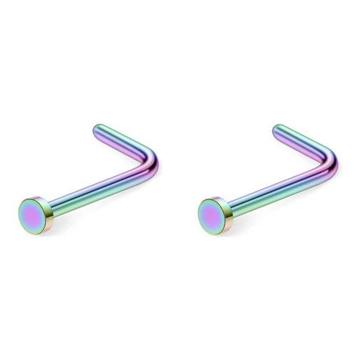 Pair nose pin piercing stud - pin, l