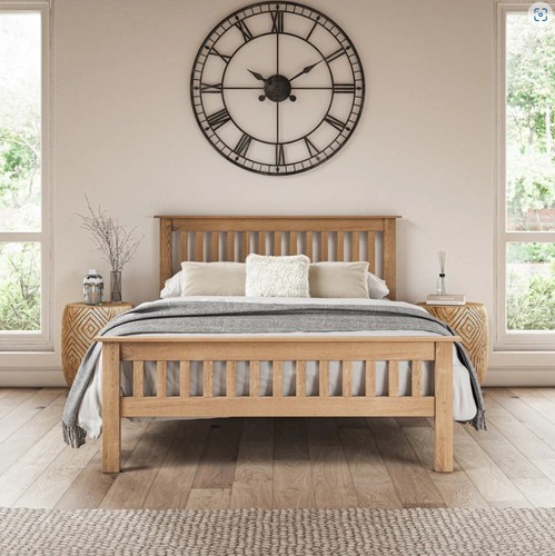 Solid wood bed frame 4ft6 - bed,