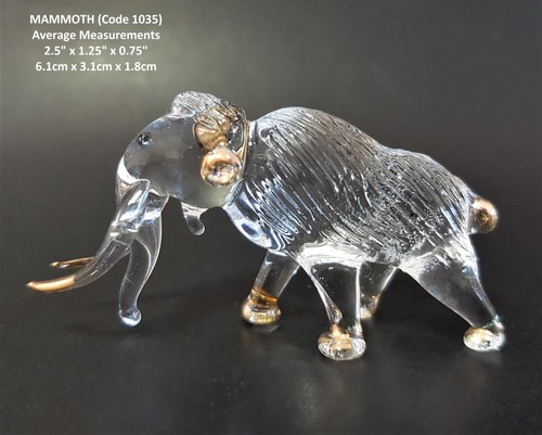 Glass elephant figurine - glass,