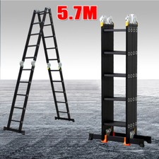 5.7m 14 Way Combination Ladder Multi Purpose Long Extension Ladder Step Ladder