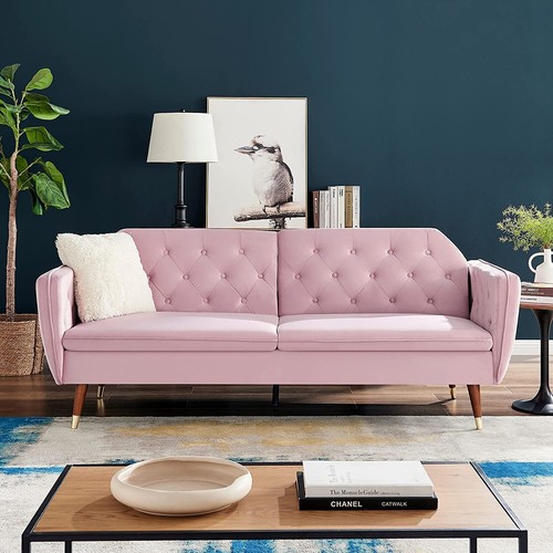 Seater velvet sofa bed - 3,