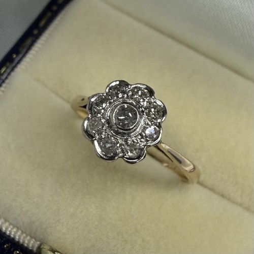 18ct original art deco daisy - original,
