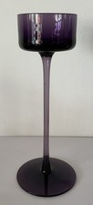 VINTAGE WEDGWOOD BRANCASTER AMETHYST  GLASS CANDLE HOLDER STENNETT WILSON