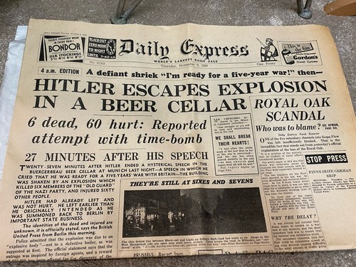 Ww2 wartime newspaper daily - -,