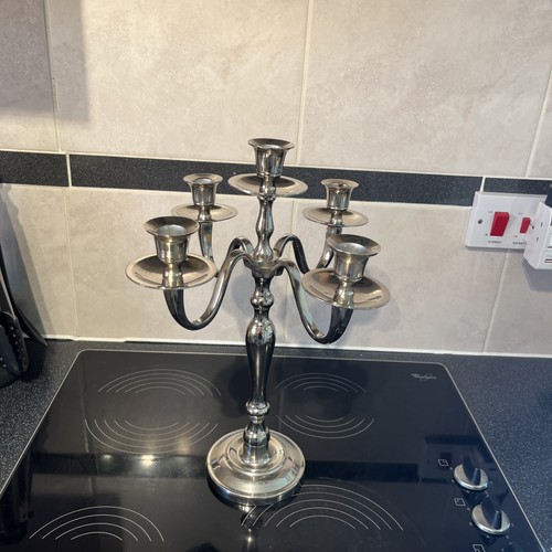 Silver candelabra centrepiece - candelabra,