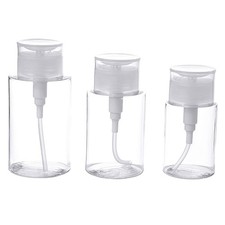  3 Pcs Makeup Removal Toner Bottling Push down Dispenser Bottle Travel Cosmetic