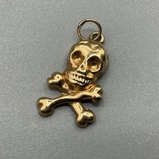 9ct Gold Skull & Crossbones Skeleton Charm