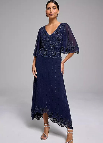 Together size navy - navy, beaded