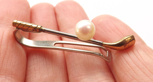 Vintage spm tie clip golf - tie, club