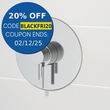 Modern Round Shower Valve Thermostatic Concentric Concealed Chrome Bathroom