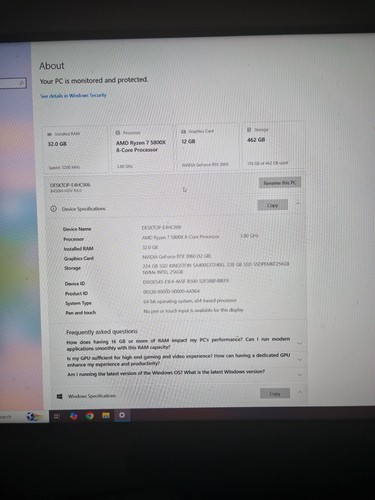 Gaming ryzen 5800x 32gb - pc,