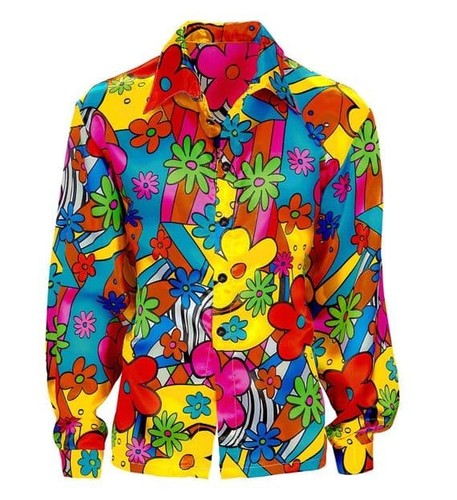 Mens 1960s flower - flower, shirt