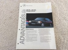 Mercedes Benz 300 SE - 600 SEL S Class 1991 Design Internal Information Brochure
