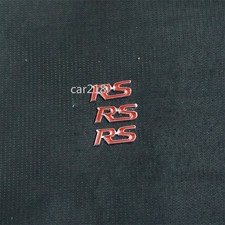 3x Red Small Chrome Silver RS