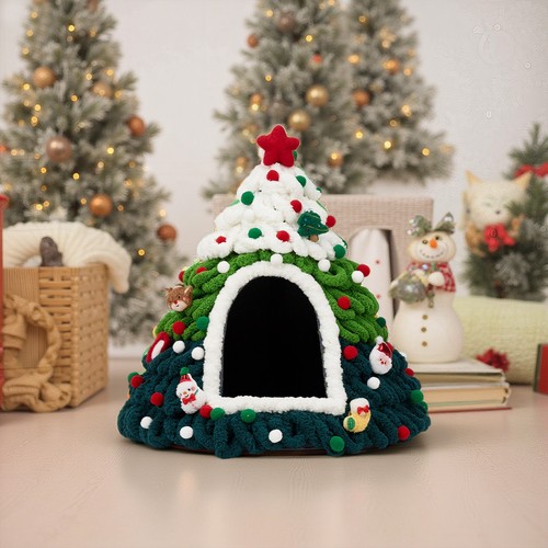 Indoor plush cat bed - cat, dog