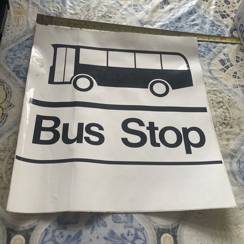 Vintage bus stop - stop, sign