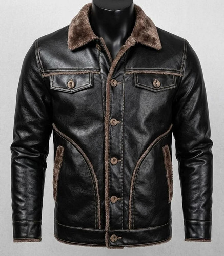 Men real leather shearling - leather,