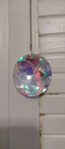 Round crystal iridescent sun - round,