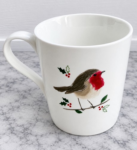 Sainsburys home embossed robin - embossed,