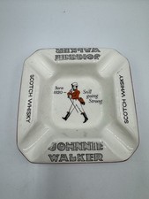 VINTAGE Johnnie Walker Scotch Whiskey Ashtray London & Stoke James Green Nephew 