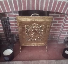Fire screen antique - antique, 19th