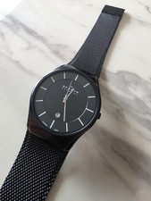 Skagen Men's 956XLTBB Black Titanium Watch - Black GREAT Condition