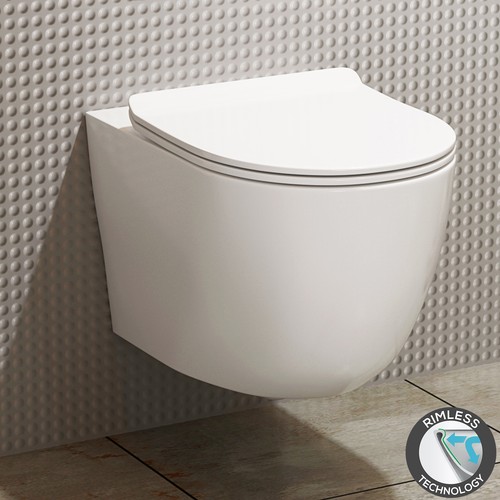 Elva wall hung white - hung, round