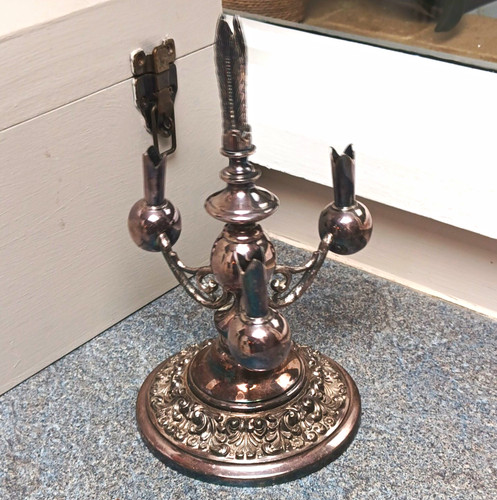 Silver plate arm - plate, 3-arm
