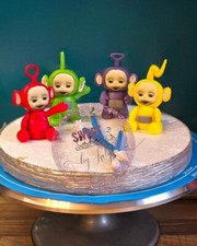 Handmade sugar paste Edible Figures for a Teletubbies themed cake