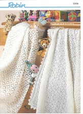Knitting pattern for 2 baby/reborn square shawls - 1 knitted and 1 crocheted