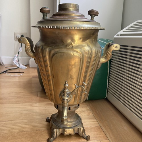 Antique brass russian - antique, samovar