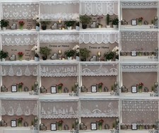 Christmas Cafe Net Curtain Sold by metres READY TO HANG 11'' 15" 27'' 31"  drop