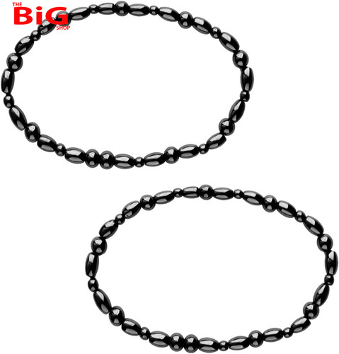 2pcs black geometric anklet - 2pcs,