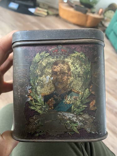 Antique tea tin hornimans - tea,