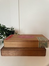 2 Vintage Wooden Cigar Boxes
