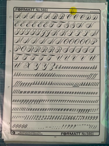 Vintage dry transfer lettering - dry,